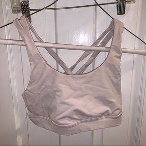 Light pink sports bra